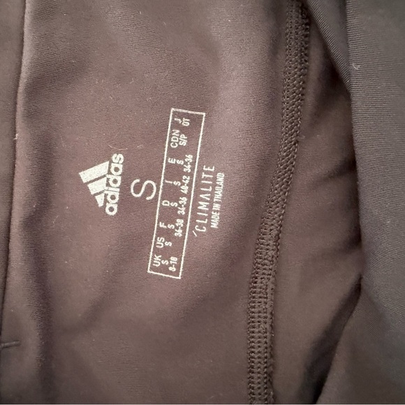 Adidas Leggings in Black and Teal with White Accents - Picture 4 of 5